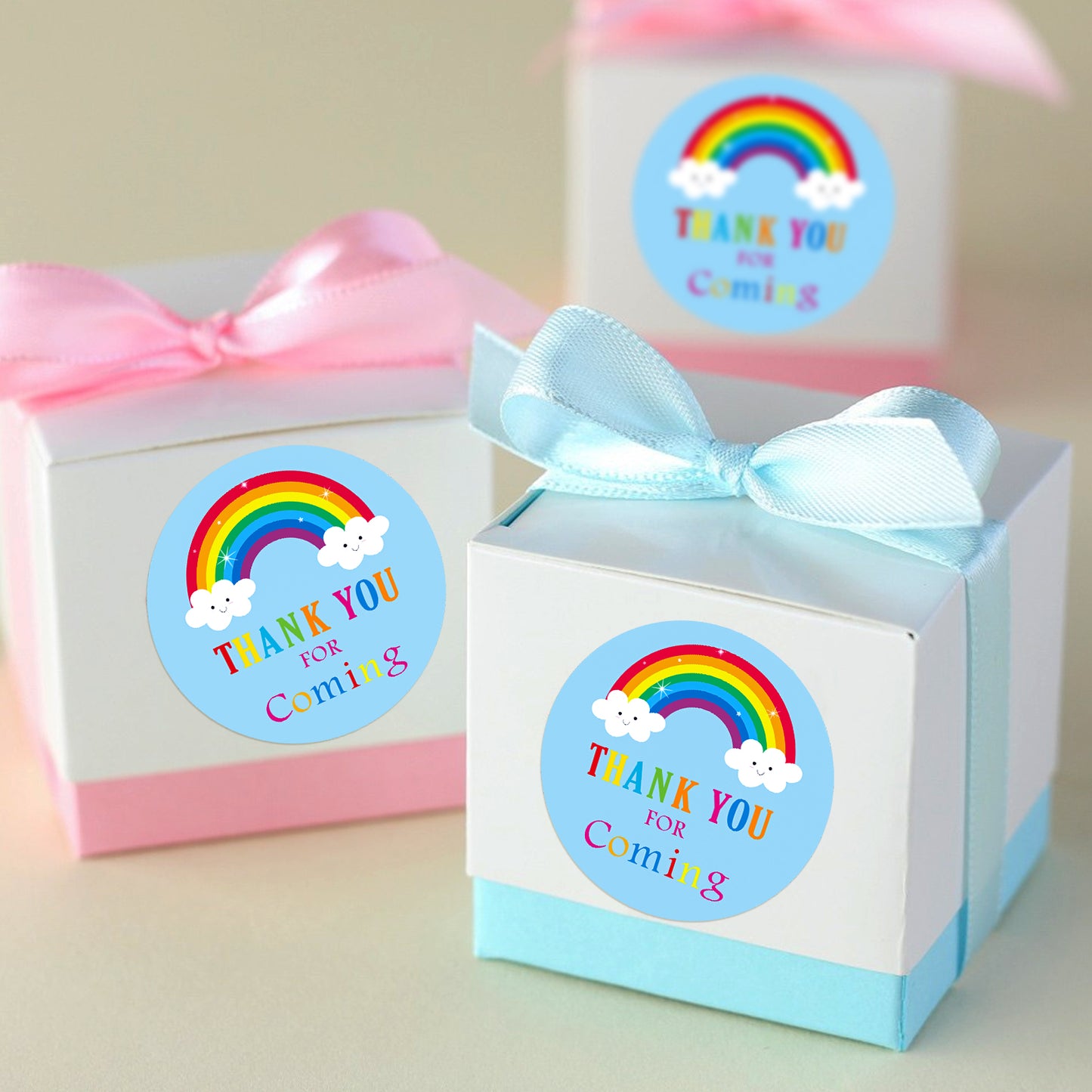 Anwyll Thank You for Coming Stickers, Rainbow 2 Inch, 120 Pcs, Premium Paper, Waterproof, Party Favors for Baby Shower, Gift Wrapping, Envelope Seals, Wedding