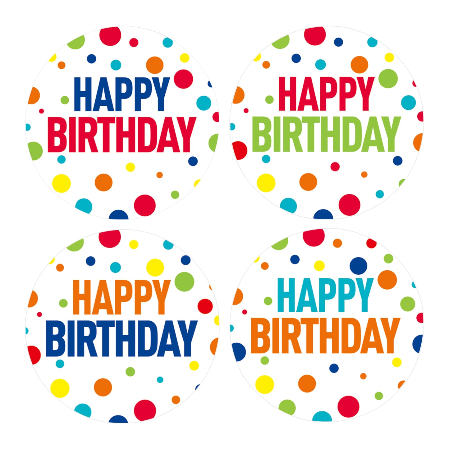 Anwyll Happy Birthday Stickers,120Pcs 2Inch Birthday Party Favors Present Stickers,Round Gift Stickers,Self-Adhesive Birthday Seals Labels Stickers for Adult Kid,Gift Wrap,Envelope,Card,Party Supply