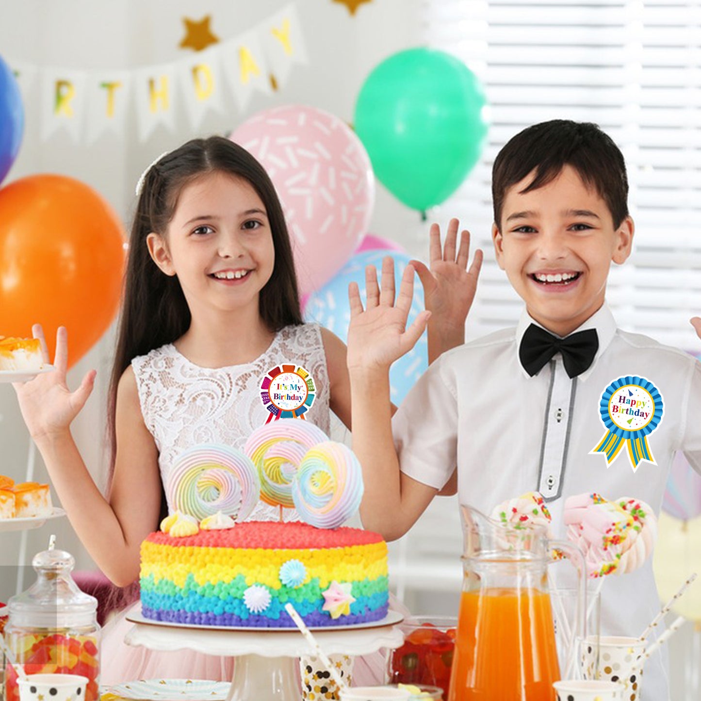 Anwyll Birthday Gift Stickers,Happy Birthday Badge Stickers,210 Pcs It's My Birthday Stickers Labels for Kids Children Teacher Clothing Cake Home Classroom Birthday Party Decorations Supply(2.8×3.6'')