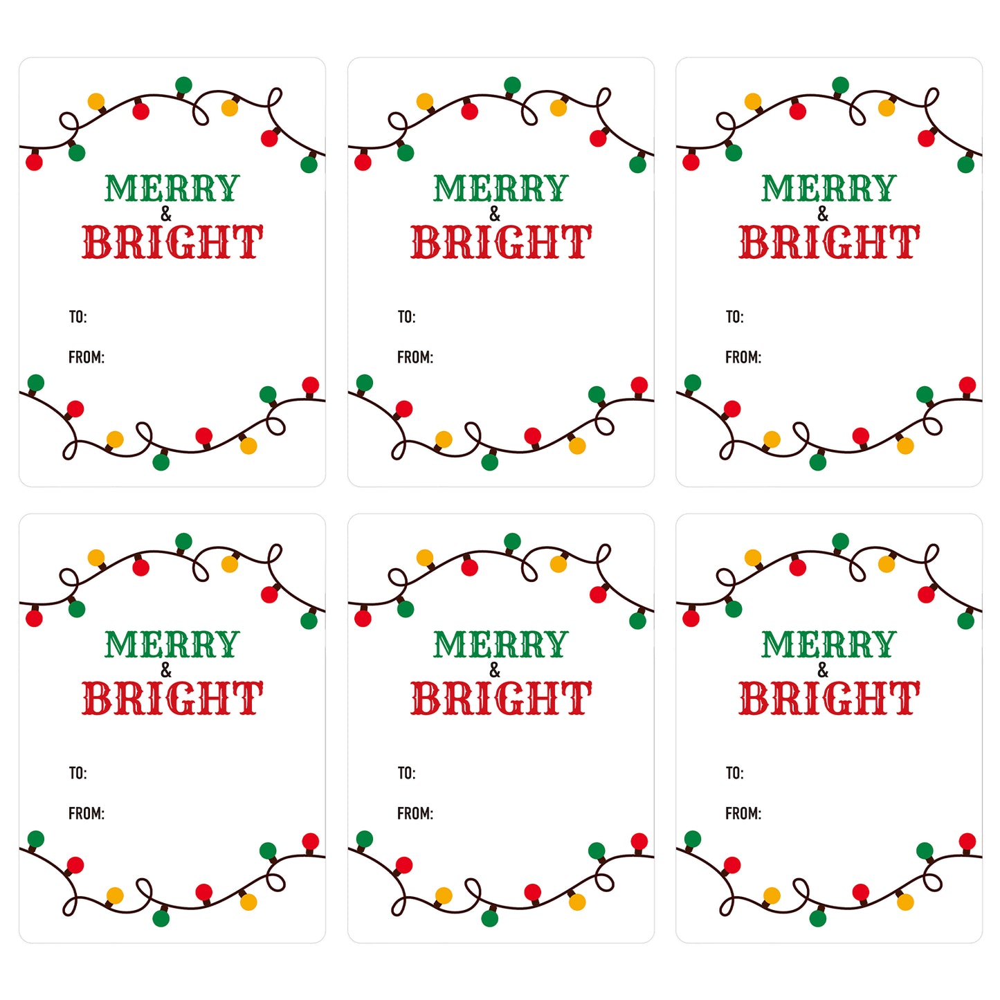 Anwyll Christmas Gift Tags Stickers,Christmas Name Tags Stickers,120Pcs 2x3'' Self-Adhesive Holiday Present Tags Labels Stickers,Light Xmas to from Gift Tags Stickers for Envelope Card Gift Packaging