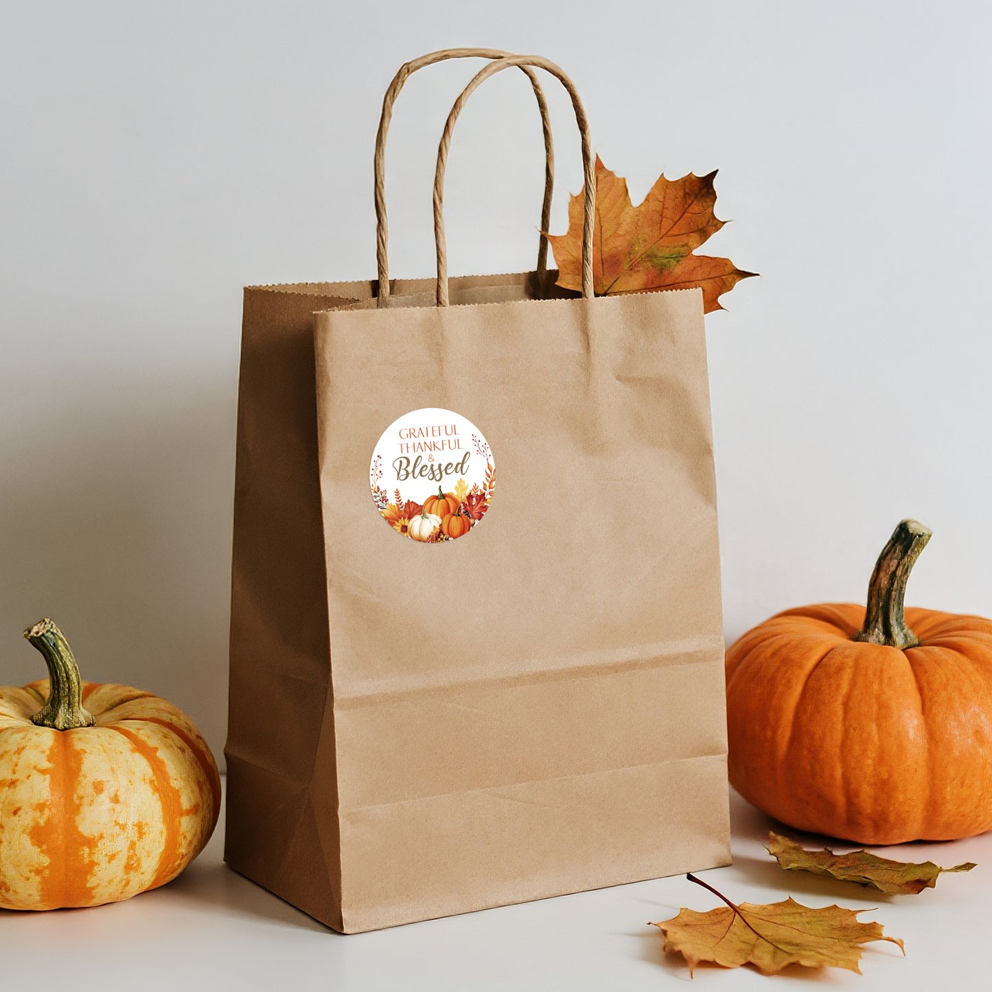 Anwyll Happy Thanksgiving Stickers - Thankful Stickers 60Pcs 2Inch Grateful Thankful Blessed Sticker Decor Self Adhesive Thanksgiving Thank You Sticker for Card Envelope Seal Holiday Fall Party Favors