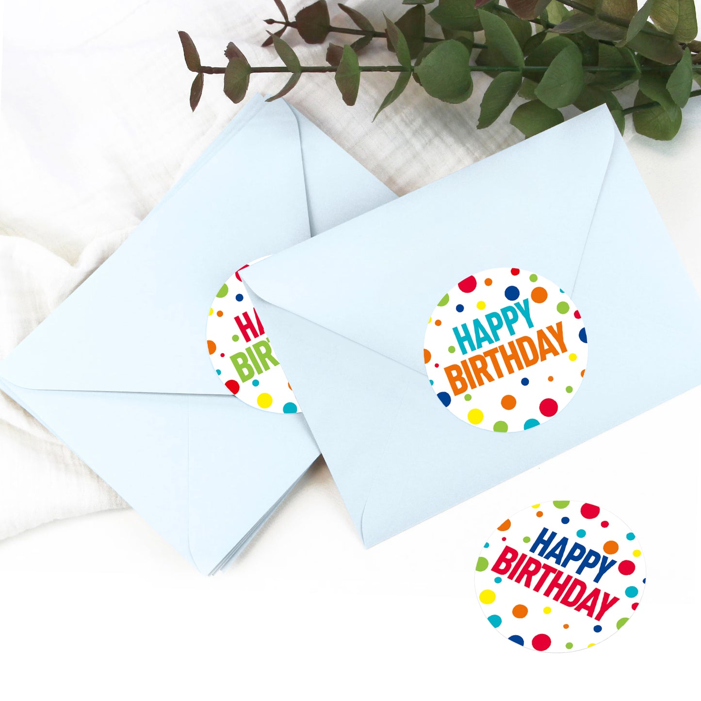 Anwyll Happy Birthday Stickers,120Pcs 2Inch Birthday Party Favors Present Stickers,Round Gift Stickers,Self-Adhesive Birthday Seals Labels Stickers for Adult Kid,Gift Wrap,Envelope,Card,Party Supply