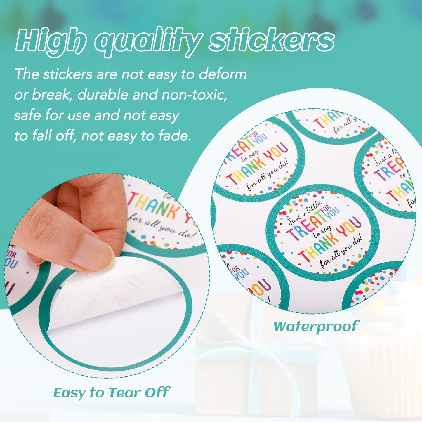 Anwyll Thank You for All You Do Stickers,Kudos Appreciation Thank You Stickers,120 Pcs 2 Inch Colorful Dots Online Retailers Mail Envelope Packaging Circle Stickers Labels for Teacher Employees Nurses