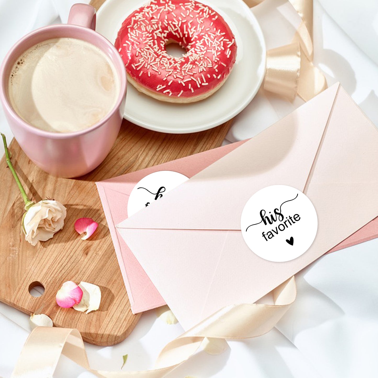 Anwyll Wedding Favors Stickers,His Her Favorite Stickers,120Pcs 2Inch Our Favorite Stickers,Self-Adhesive Black White Party Favors Sticker Label for Candy,Envelope,Gift Wrapping(40Pcs of Each Design)