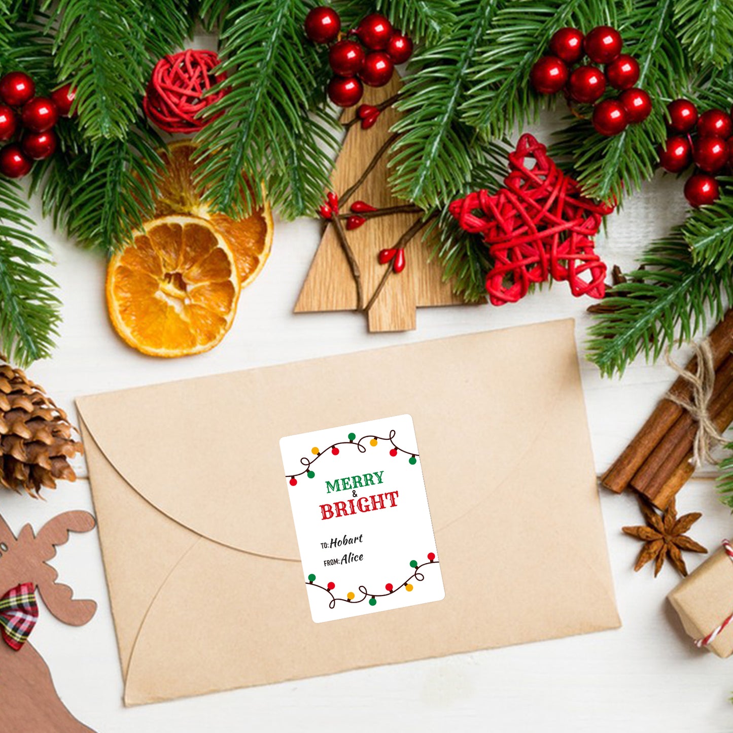 Anwyll Christmas Gift Tags Stickers,Christmas Name Tags Stickers,120Pcs 2x3'' Self-Adhesive Holiday Present Tags Labels Stickers,Light Xmas to from Gift Tags Stickers for Envelope Card Gift Packaging