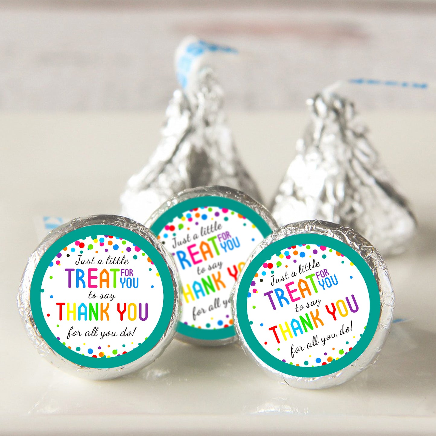 Anwyll Thank You for All You Do Stickers,Kudos Appreciation Thank You Stickers,120 Pcs 2 Inch Colorful Dots Online Retailers Mail Envelope Packaging Circle Stickers Labels for Teacher Employees Nurses
