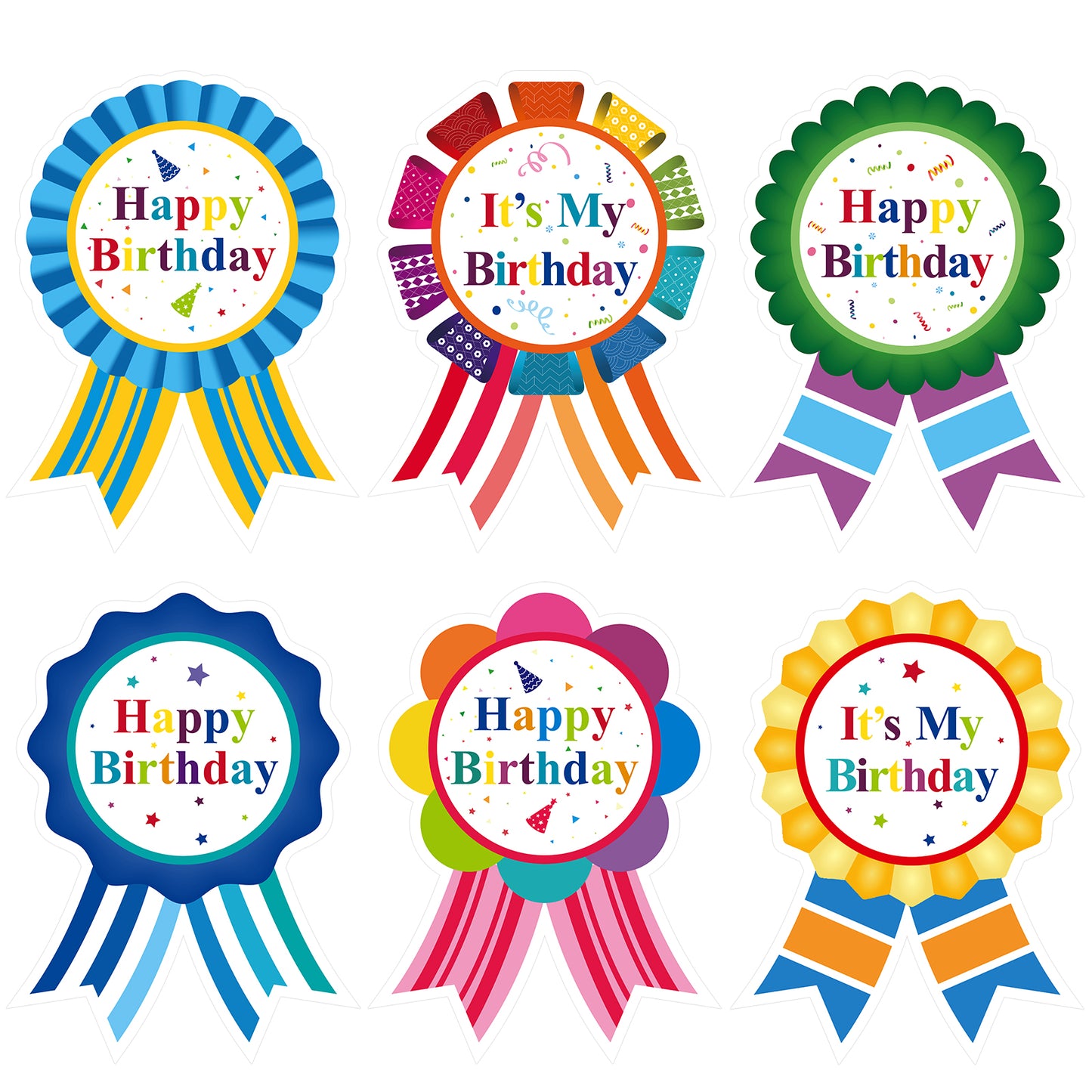 Anwyll Birthday Gift Stickers,Happy Birthday Badge Stickers,210 Pcs It's My Birthday Stickers Labels for Kids Children Teacher Clothing Cake Home Classroom Birthday Party Decorations Supply(2.8×3.6'')