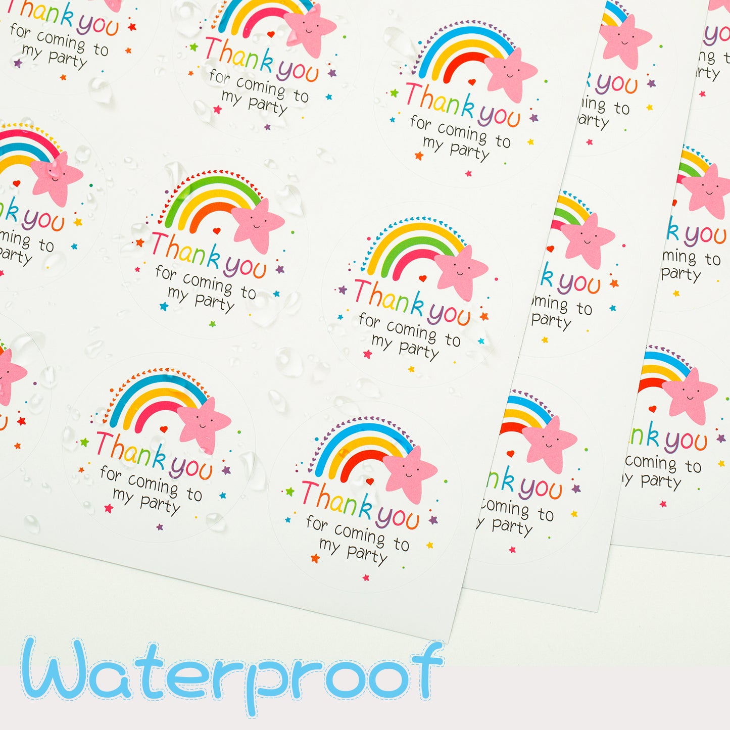 Anwyll Thank You for Coming Stickers,60Pcs 2Inch Rainbow Thank You for Coming to My Party Stickers,Self-Adhesive Thank You Gift Stickers,Cute Thank You Labels Stickers for Birthday Baby Shower Wedding