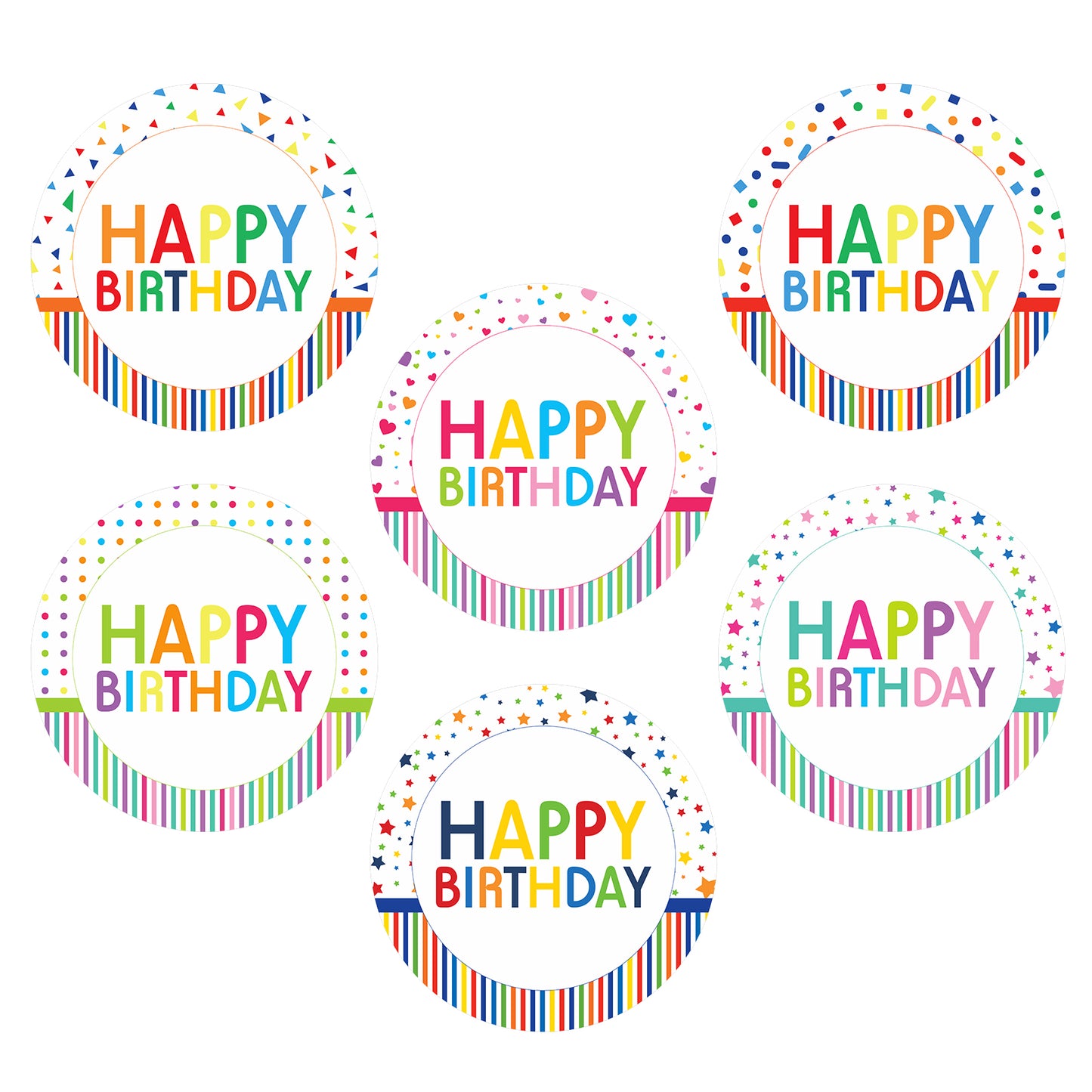 Anwyll Happy Birthday Stickers, Birthday Party Favors Present Stickers, 120 Pcs 2 Inch Circle Gift Stickers, Self-Adhesive Seals Labels for Adults Kid, Birthday, Gift Bags, Gift Wrapping, Envelope