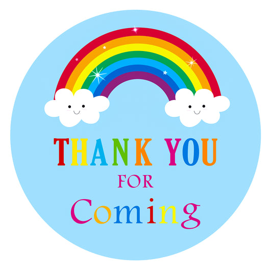 Anwyll Thank You for Coming Stickers, Rainbow 2 Inch, 120 Pcs, Premium Paper, Waterproof, Party Favors for Baby Shower, Gift Wrapping, Envelope Seals, Wedding
