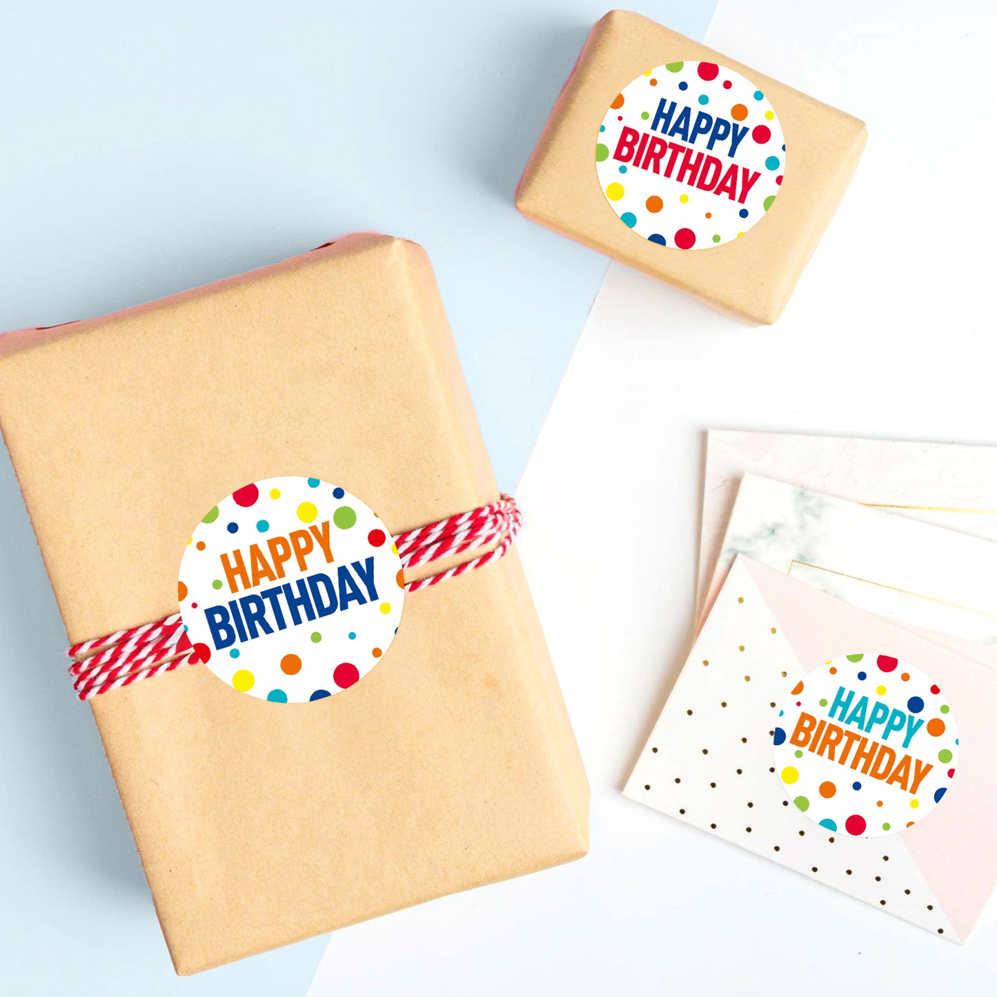Anwyll Happy Birthday Stickers,120Pcs 2Inch Birthday Party Favors Present Stickers,Round Gift Stickers,Self-Adhesive Birthday Seals Labels Stickers for Adult Kid,Gift Wrap,Envelope,Card,Party Supply