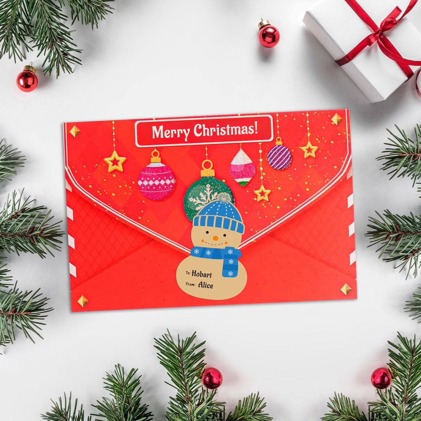 Anwyll Christmas Gift Name Tags Stickers,Self-Adhesive to from Christmas Snowman Labels Stickers,120Pcs 3×2Inch Kraft Xmas Snowman Holiday Name Tags Labels Stickers for Envelope Gift Present Packaging