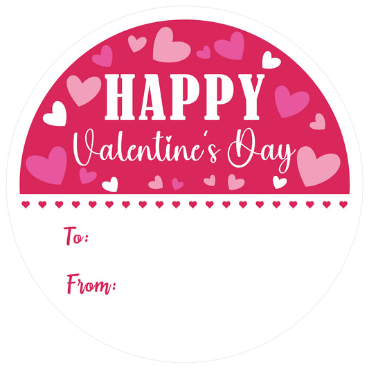 Anwyll Valentines Day Gift Stickers,Happy Valentine's Day Name Stickers,60Pcs 2Inch Valentines Day to from Stickers,Self-Adhesive Valentines Day Heart Stickers for Adults Kids Gift Wrap Envelope Seal