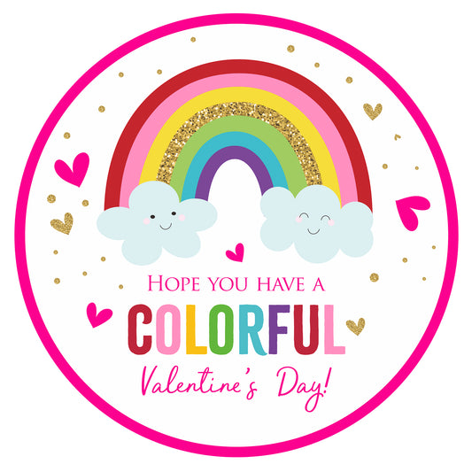 Anwyll Valentines Day Gift Stickers,Cute Happy Valentine's Day Stickers,60Pcs 2Inch Round Valentines Day Tag Sticker,Self-Adhesive Colorful Valentines Day Stickers for Adult Kid Gift Wrapping Envelope